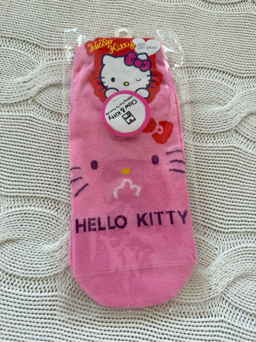 Hello Kitty Pink Ankle Socks